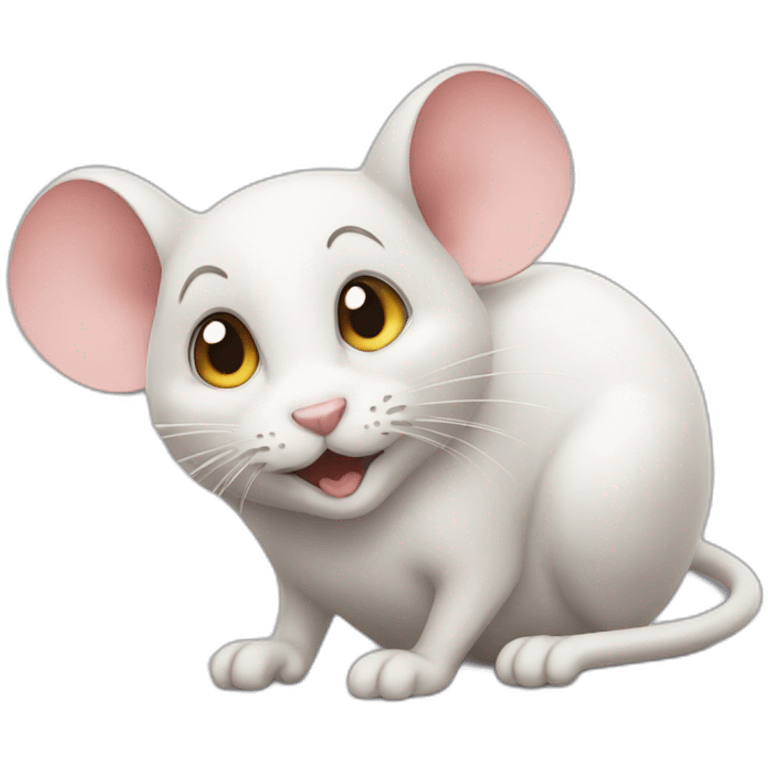 a mouse who eat a cat emoji