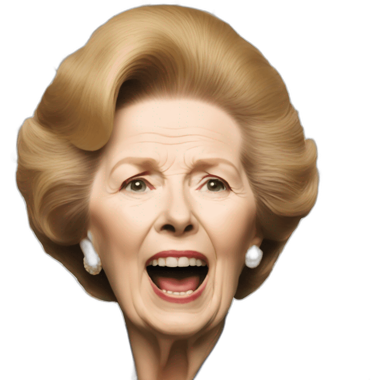 Margaret thatcher exploding emoji