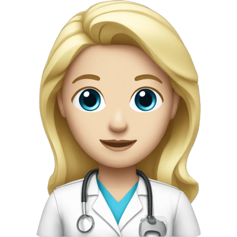 blond nurse with clear blue eyes emoji