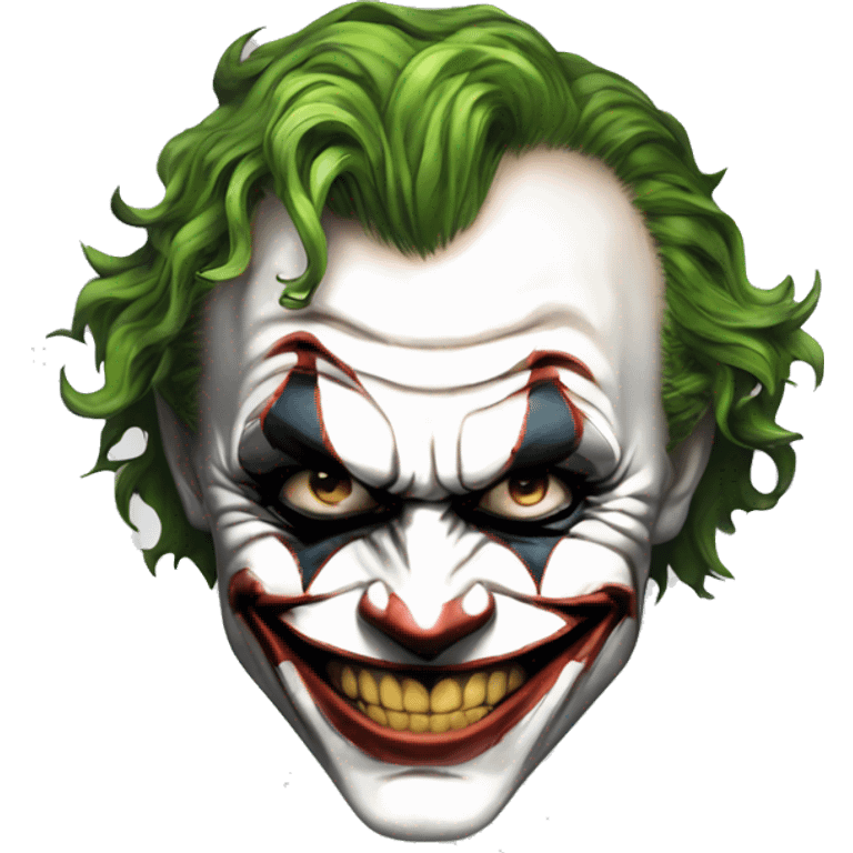 Heath ledger joker batman portrait smiling emoji