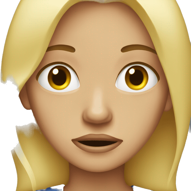 Blonde woman crying  emoji