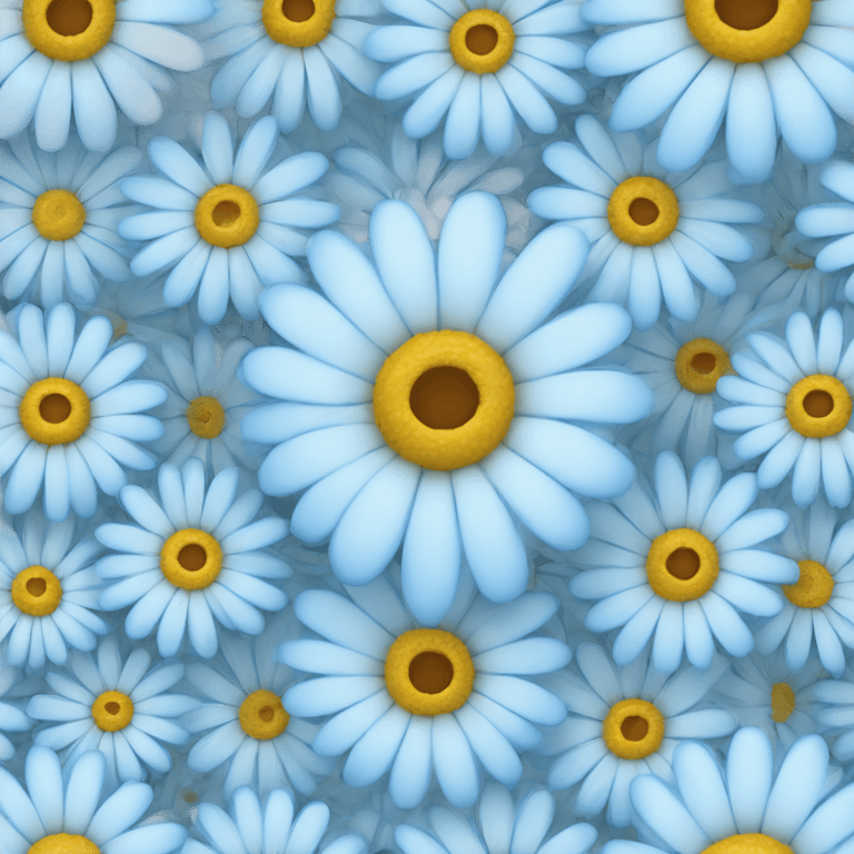 Light blue aesthetic flower emoji