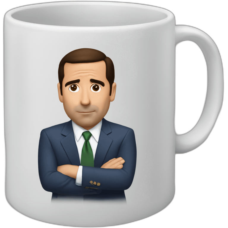 Micheal scott tapping mug emoji