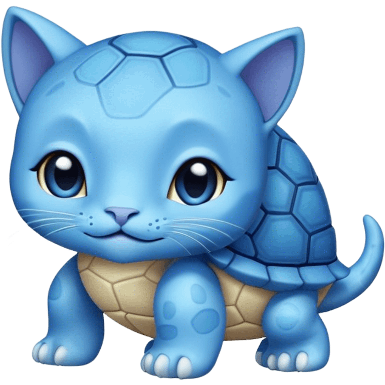 Blue turtle cat emoji