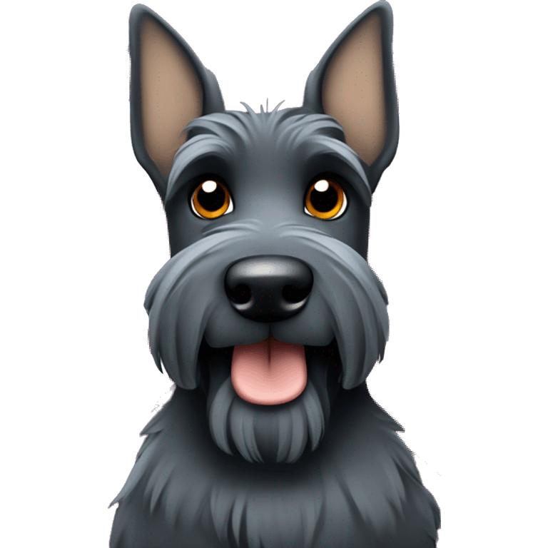 Scottish terrier dog cartoon with scottish flag emoji