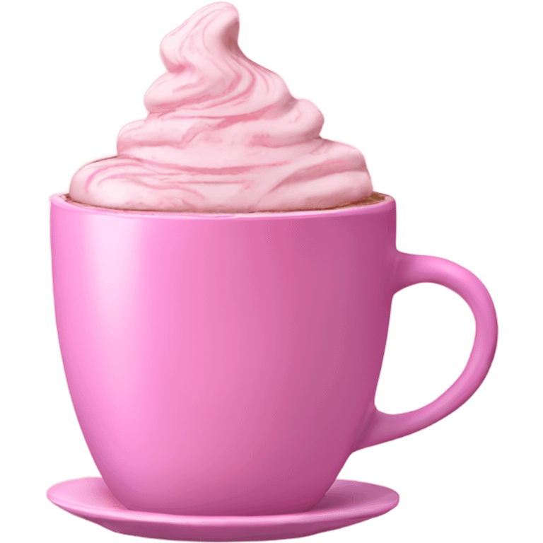 Pink aesthetic hot chocolate  emoji