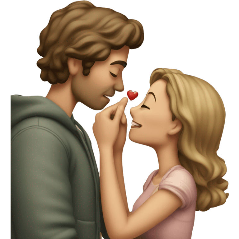 Man kissing hand of his lady love emoji