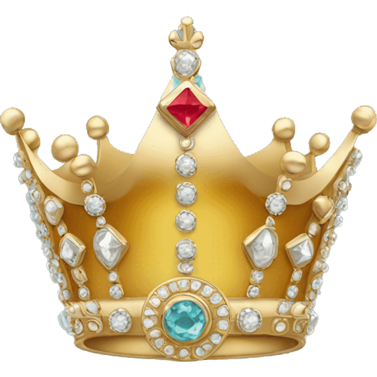 crown with letter P in center surrounded by jewels  emoji