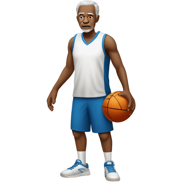 Old man playing basketball emoji