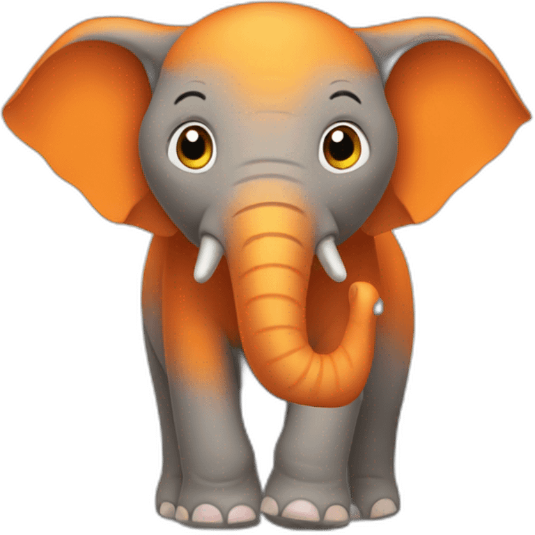 Orange elephant emoji