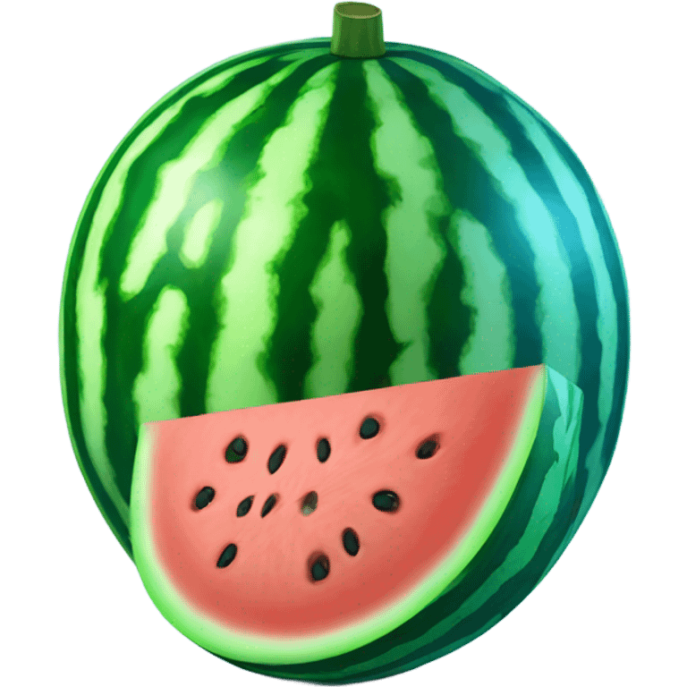 Blue watermelon emoji