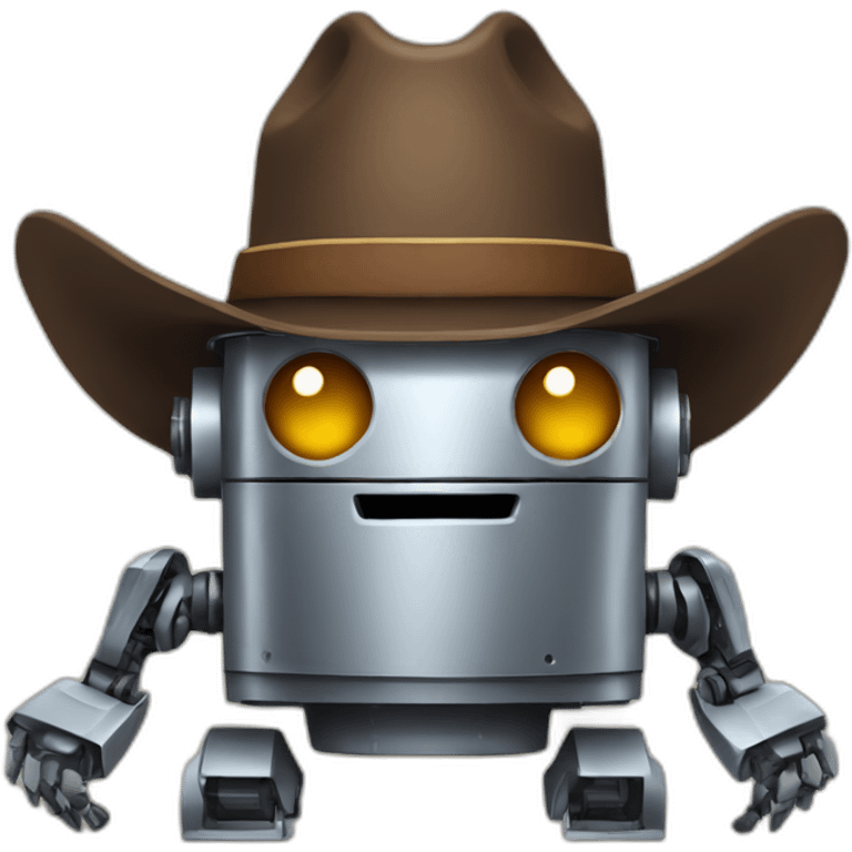 robot with a cowboy hat emoji