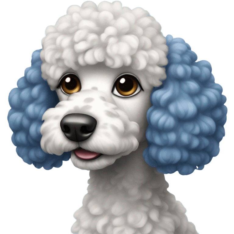 Poodle with blue spots emoji