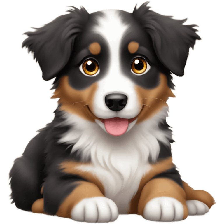 cute australian shepherd puppy emoji