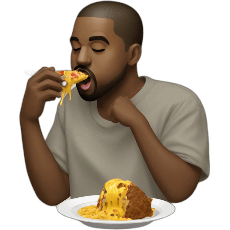 Kanye West eating emoji