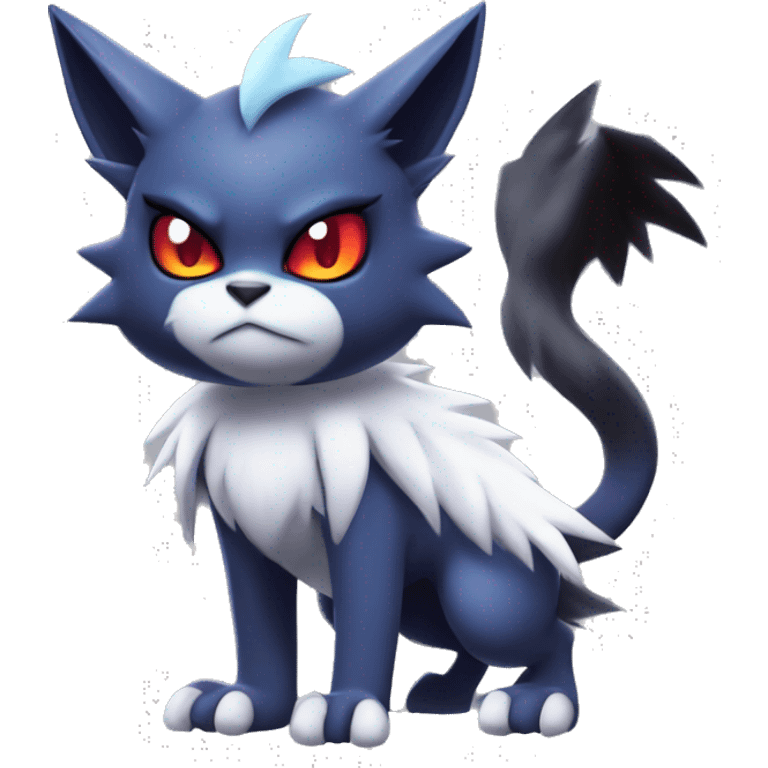 Edgy Cool Kawaii Litten-Zorua-Noibat-Absol-Pokémon Full Body emoji