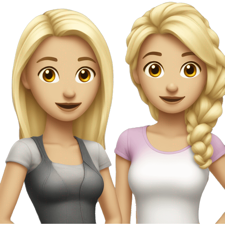 two--girls-best-friends-darkhair-blonde emoji