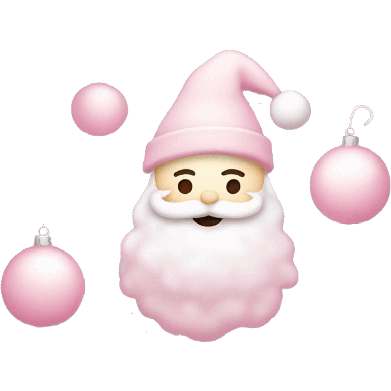 Pretty pink and soft christmas deco emoji