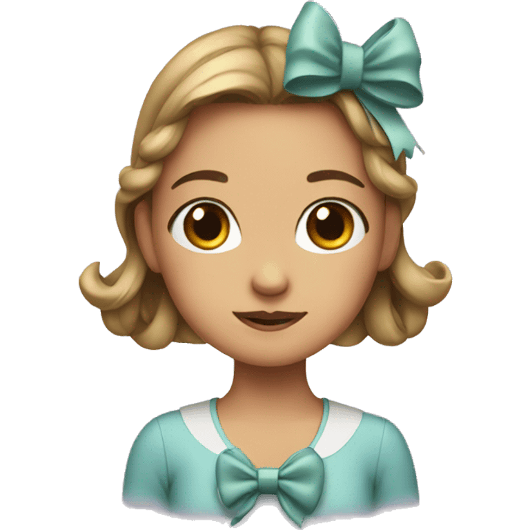 girl with a bow emoji