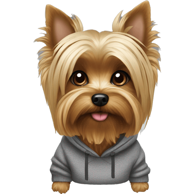 Yorkie wearing a sweatshirt  emoji