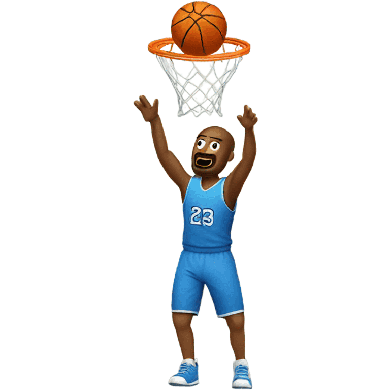 a guy shooting a basketball into a hoop emoji