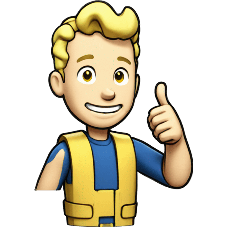 Vault-boy in fallout thumbs up emoji