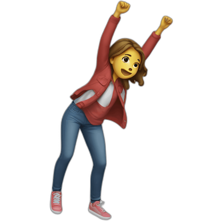 Une fille qui dab emoji