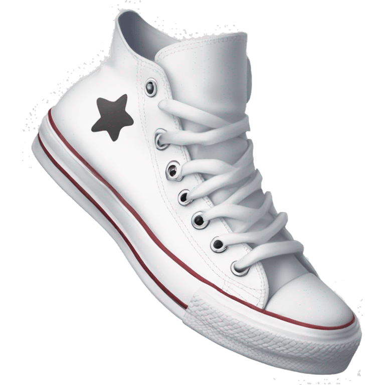 Platform all white high top converse emoji