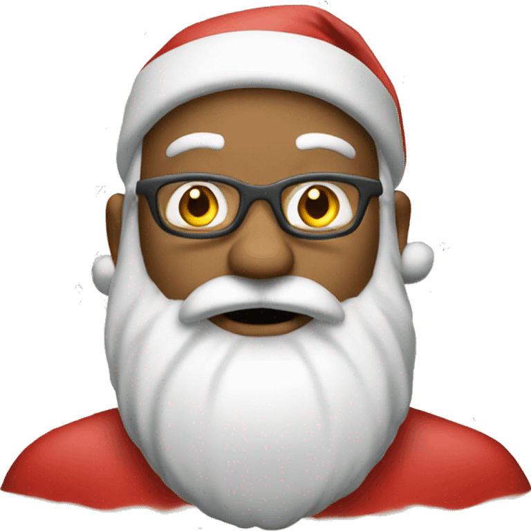 Santa solves complicated math exercises emoji