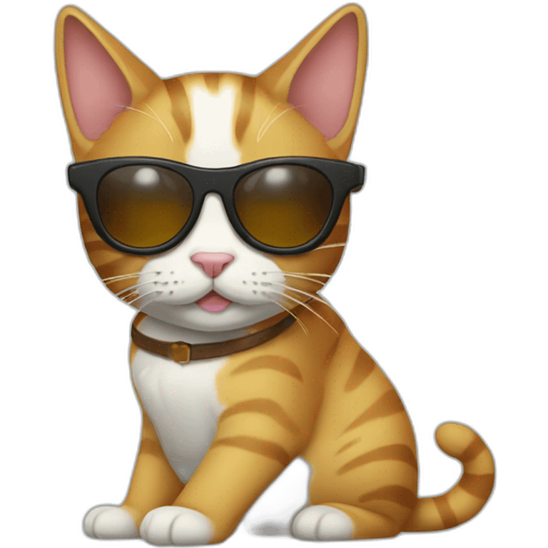 Cat with sunglasses emoji