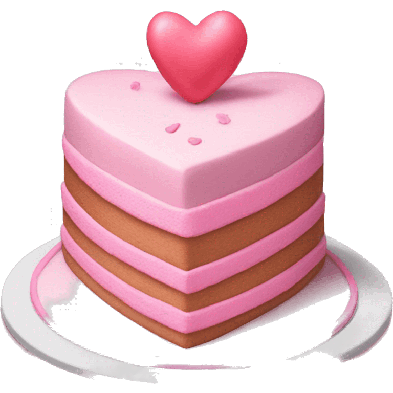 Pink heart shaped birthday cake with cursive written on it emoji