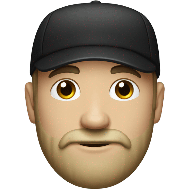 White man with black beard and black cap emoji