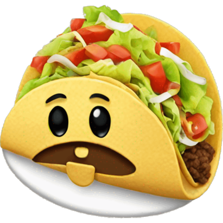 Mexican eating taco emoji