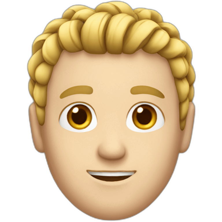 White Guy with braid emoji