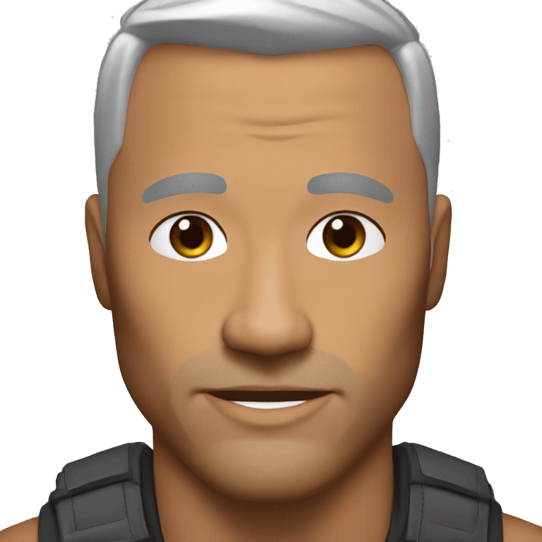 memoji of silver fox, the rock, v neck emoji