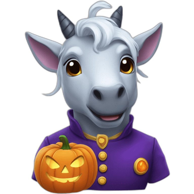 Trois licorne d'Halloween emoji