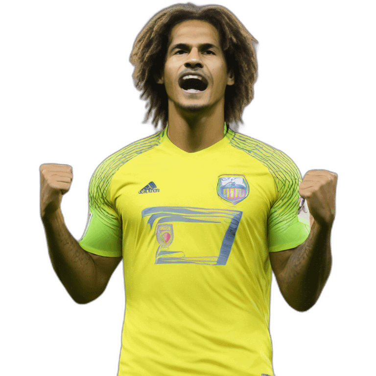 douglas luiz scores penalty against areola emoji