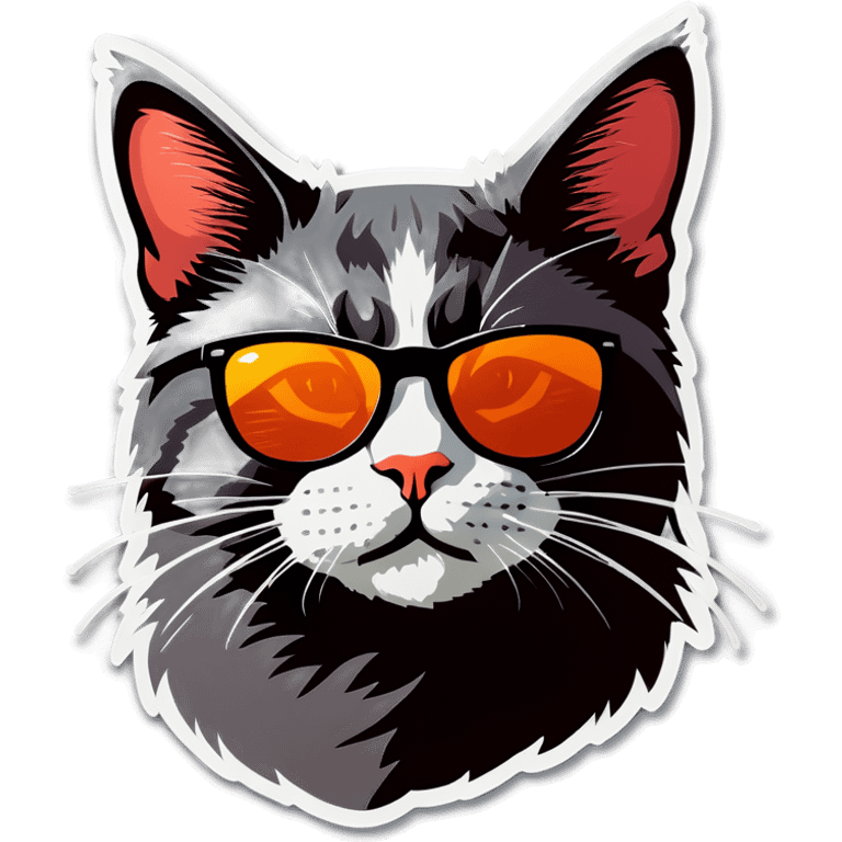 Cat with sunglasses emoji