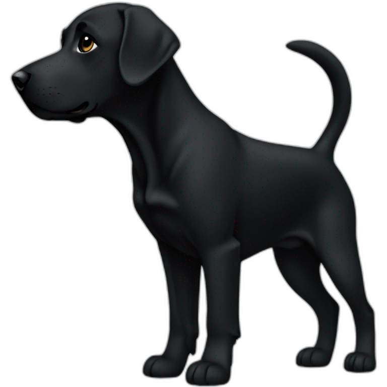 black lab no tail profile view emoji