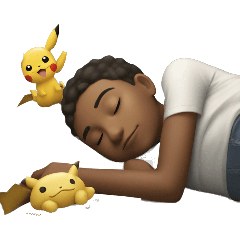 Pokémon card with a boy sleeping emoji