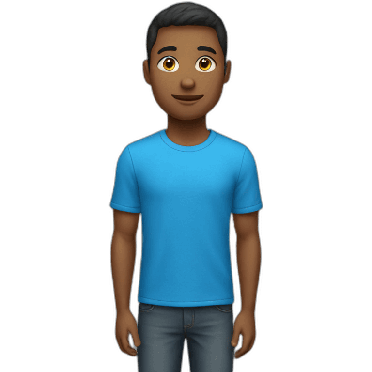 Student in blue t-short emoji