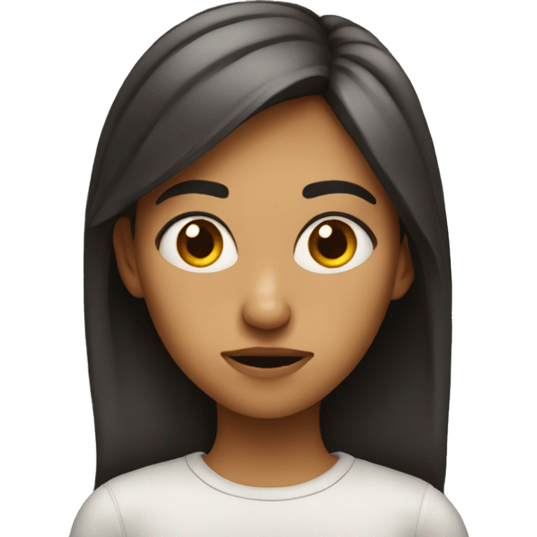 A girl who looks sceptical emoji