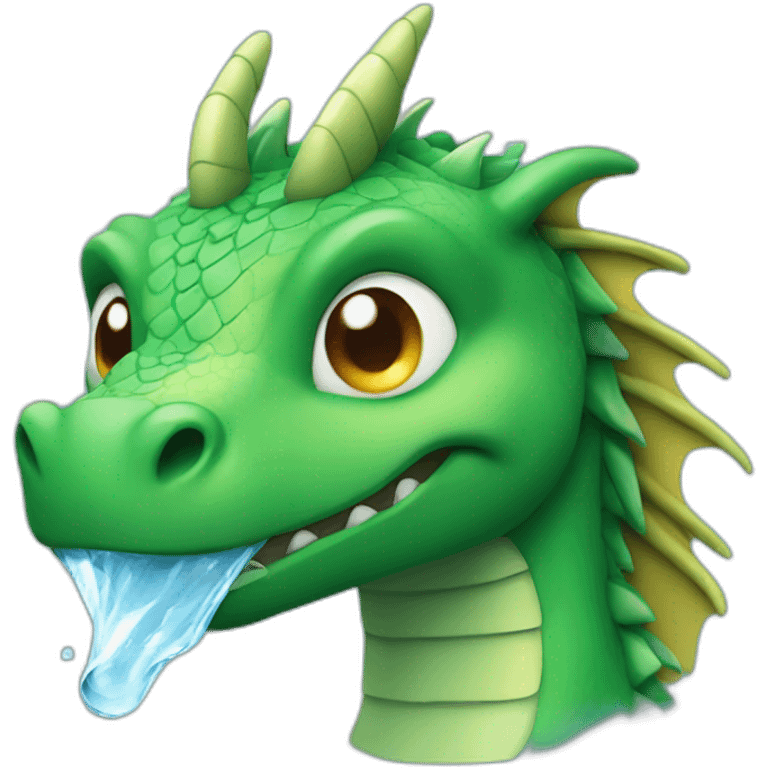 dragon with water out nose emoji