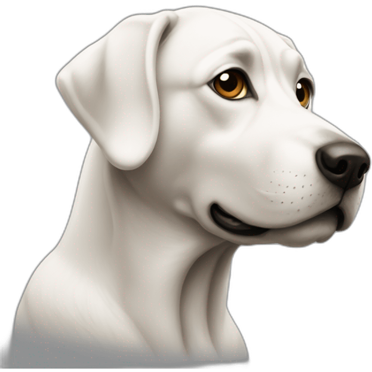 a dog mezocephalic in profile emoji