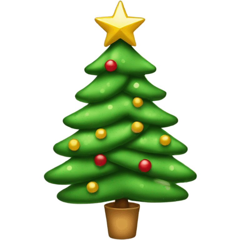 Christmas tree with bow  emoji