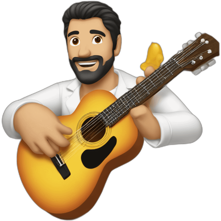 Juanjo Pizarro tocando una guitarra eléctrica acompañado de Silvio en un bar de Sevilla emoji