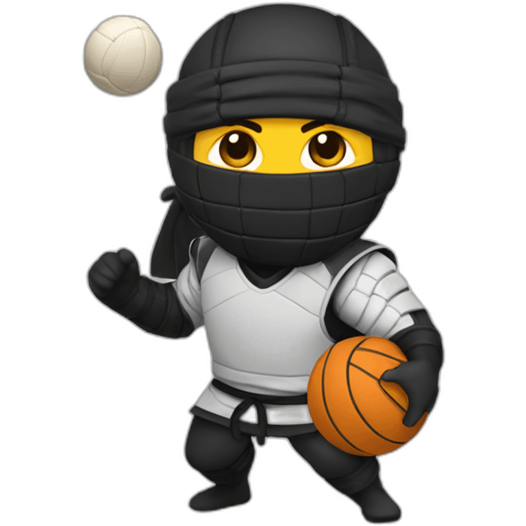 Ninja jugando a voleibol emoji