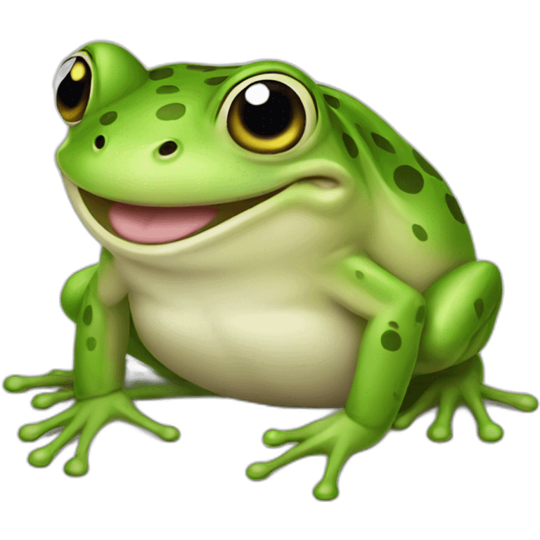 Frog-laught emoji