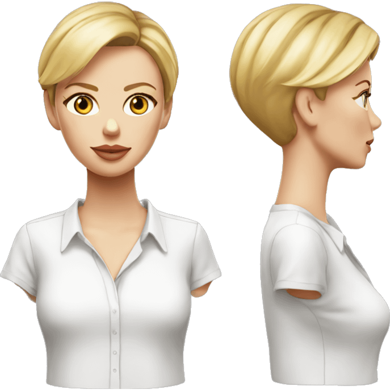 ultra realistic charlize theron wearing shirt emoji