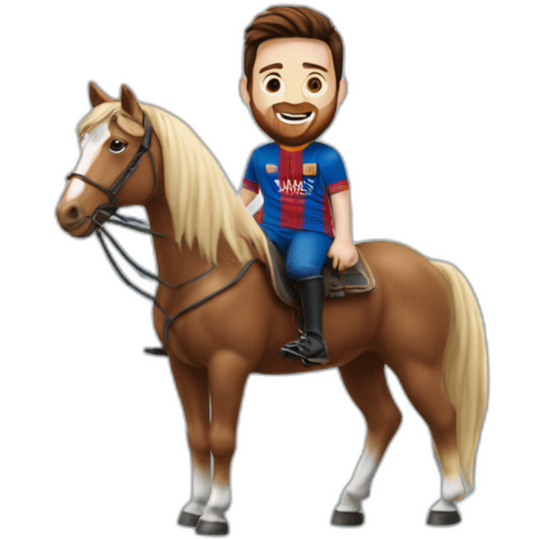 Messi sur un cheval emoji